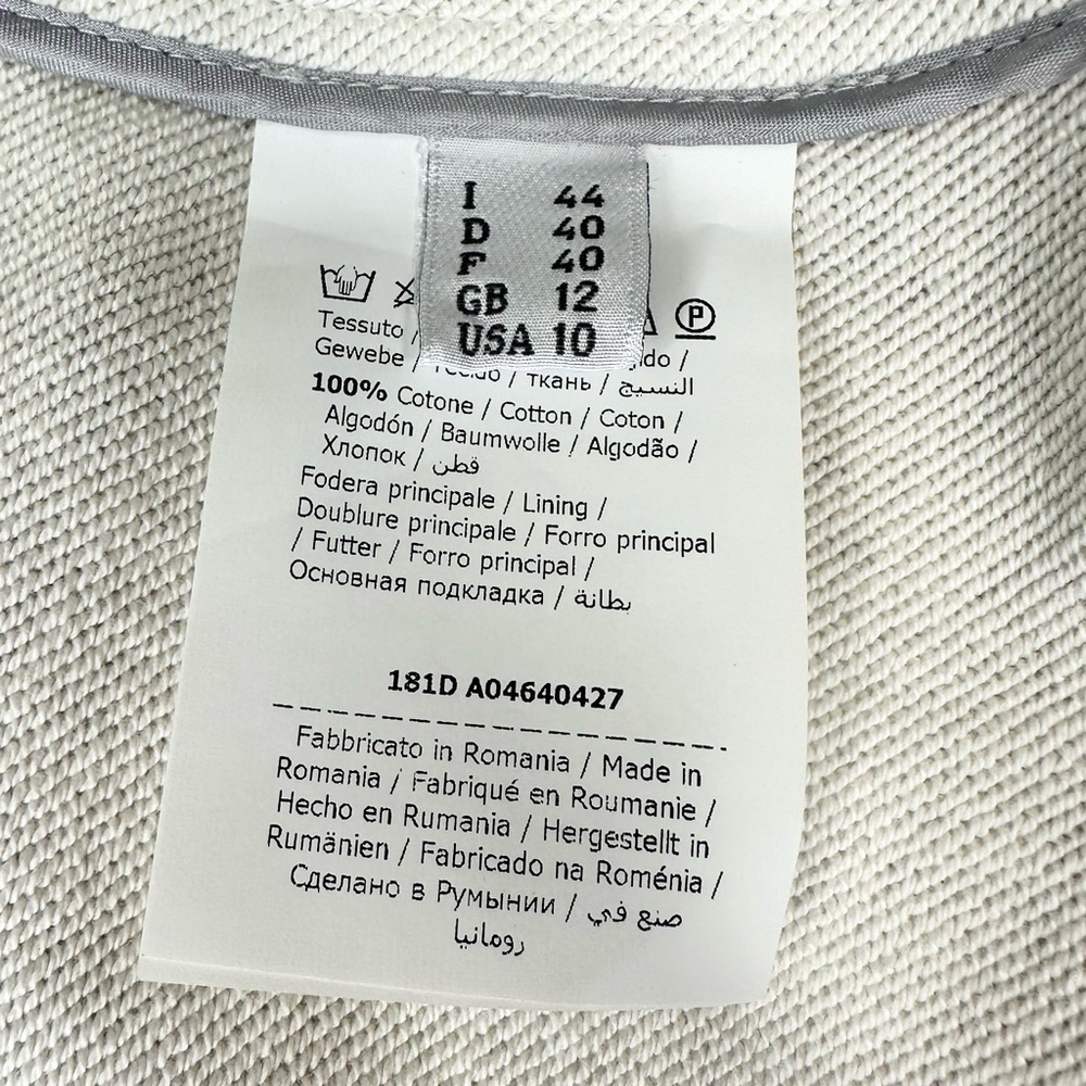 MOSCHINO COUTURE gray zip up flare mini sweatshirt dress US10/FR40 - Picture 14 of 14